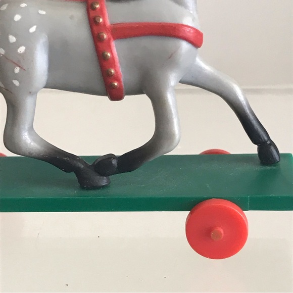 HALLMARK Christmas Merry Miniature 1985 Apaloosa Horse on Wheels  - VTG - Picture 7 of 12